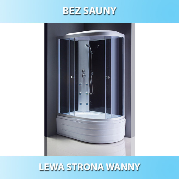 Kabina prysznicowa z hydromasażem WSH7306L 120x80 lewa