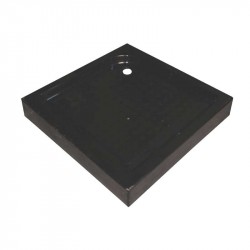 Brodzik kwadratowy 100x100 SXL02C black czarny syfon 15cm głęboki wysoki