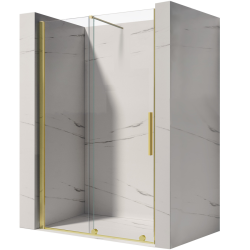  Drzwi prysznicowe złoty profil LIMA 8 mm szerokość 120 cm