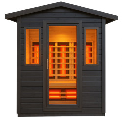Sauna ogrodowa Infrared całoroczna czarna 153×110×210