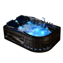 Wanna z hydromasazem nowa Eugenia 180x120 black lewa