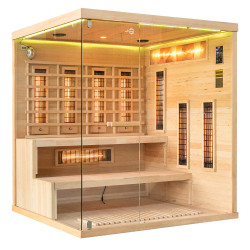 Sauna na podczerwień 180x160 Modern z kamieniem solnym hit lewa