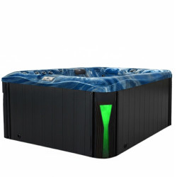 Spa ogrodowe 3 miejscowe  46dysz  210x170x90cm akryl niebieska fala , obudowa antracyt