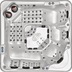 JACUZZI OGRODOWE WANNA SPA133 dysze 220x220 Biała perła obudowa szara