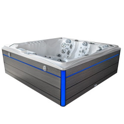 Spa ogrodowe 5 osobowe ,123 dysze biała perła obudowa szara  230x230x92cm
