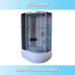 Kabina z Hydromasażem WSH7106W 120x80 lewa biała