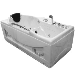 Wanna z hydromasażem  Solzano 1-osobowa 174x90x70cm lewa marmurek