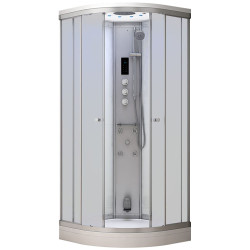 Kabina prysznicowa z sauną  EZ 610106   MILAN II 90 x 90 x 217cm biała szkło mrożone