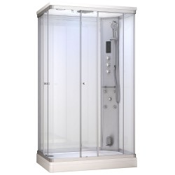 Kabina prysznicowa z sauną  EZ 610104  MILAN 120 x 80 x 217cm biała 