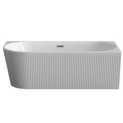 Wanna wolnostojąca przyścienna ryflowana 150X75X58CM prawa