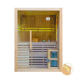 Sauna z piecem  Piotr piec 4,5kw  z kamieniem solnym z izolacją ścian 150x150 x200