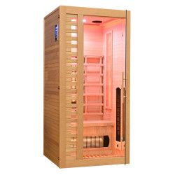 Sauna na podczerwień 1 osobowa z kamieniem solnym plus turmaliny 90x90x190 cm