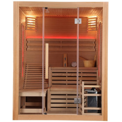 Sauna Fińska Sucha Lili z Kamieniami Solnymi z Piecem HARVIA 6,0KW 160X150X200CM