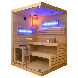 SAUNA FIŃSKA  BASIA Z PIECEM  HARVIA 4,5KW 3-4 OSOBOWA 140x150 CM