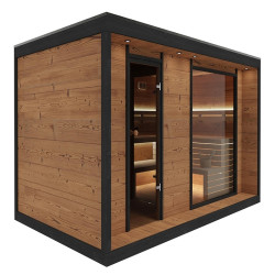 SAUNA OGRODOWA FIŃSKA ALTANKA Z PIECEM MONIKA 9kW 6-7 OSOBOWA 250x410 CM