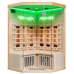 SAUNA SUCHA INFRARED NISKOTEMPERATUROWA AGNES  2-3 OSOBOWA 120x120 CM