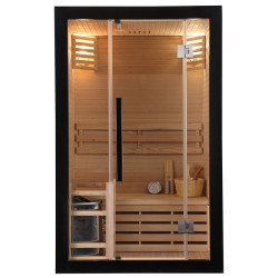Sauna sucha Sławek  z piecem HARVIA 3,5 kW i 120X105X190CM black