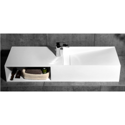  Umywalka konglomeratowa 5065 z odlewu mineralnego Solid Stone - 120 x 42 x 20 cm