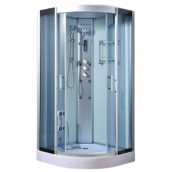 Kabina prysznicowa z hydromasażem z sauną  Wanda II Bianco  80x80 cm 