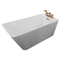 Wanna wolnostojąca Lamia z baterią złotą 170X75X58CM