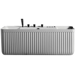 Wanna wolnostojąca przyścienna z hydromasażem  170X75X60CM prostokąt  kolor biały