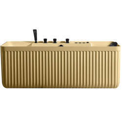 Wanna wolnostojąca przyścienna z hydromasażem  170X75X60CM prostokąt  kolor cappucino