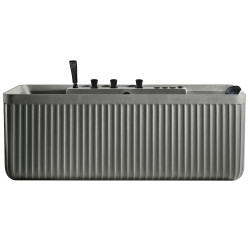 Wanna wolnostojąca przyścienna z hydromasażem  170X75X60CM prostokąt  kolor szary