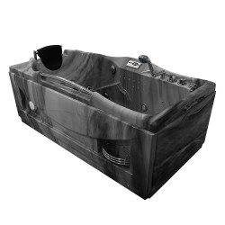Wanna z hydromasażem  Solzano 1-osobowa 174x90x70cm lewa szara
