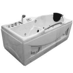 Wanna z hydromasażem  Solzano 1-osobowa 174x90x70cm prawa marmurek