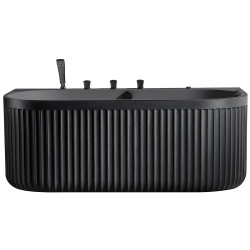 Wanna wolnostojąca przyścienna EXCLUSIVE z hydromasażem  black  170X85X65CM