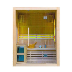 Sauna sucha Tymon kamień solny z piecem harvia i zolacją ścian 150x120x190