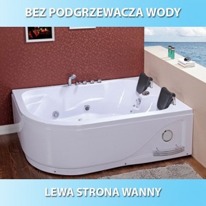 Wanna z hydromasażem wika lewa  180x120  bez podgrzewania