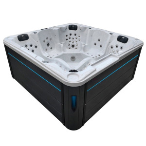 Spa ogrodowe 5 miejscowe  - 137  dysz Biały marmur  -obudowa antracyt 230x230x97cm 