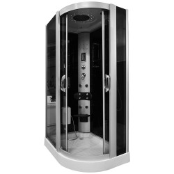 Kabina  prysznicowa z hydromasażem Darek II black z sauną  120x85x215 cm  prawa