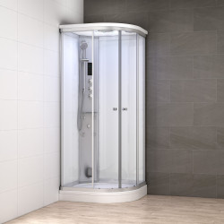 Kabina prysznicowa z sauną  EZ 610100  MILAN 120 x 90 x 217cm biała  lewa