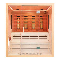 sauna na podczerwień 200x180 z kamieniem solnym