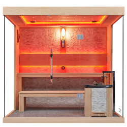 Sauna sucha z piecem HARVIA 6kW 220X180X210CM