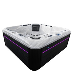 Spa ogrodowe 5 osobowe 83 dysze  230x230 biały marmur obudowa antracyt