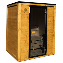 Sauna ogrodowa tarasowa FIŃSKA Bodzio z piecem Harvia 3,5kW 2 osobowa 154x128x190