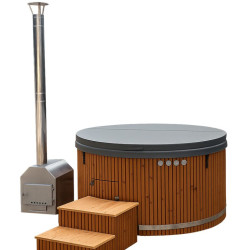 Spa ogrodowe  balia Wiktor 200cm 6–8 osobowe 20 dysz + Piec na drewno