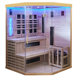Sauna combo fińska/infared 150x150x200 kamień solny