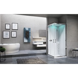 Kabina prysznicowa Eon A z hydromasażem  90X90 cm i opcja z sauną parową 