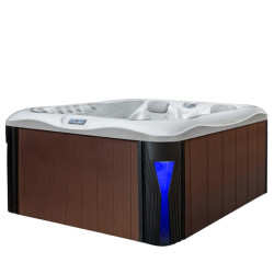 Spa ogrodowe 3 miejscowe  46dysz  210x170x90cm biała perła obudowa kawa