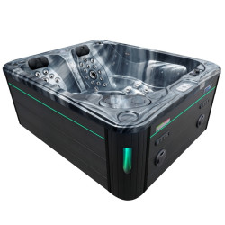 SPA JACUZZI OGRODOWE 3 OSOBOWE - 81 DYSZ 210x170x90cm CZARNA FALA OCEANU