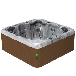 Spa ogrodowe 5 miejscowe  40 dysz 200x200x84cm akryl cappucino ,obudowa kawa
