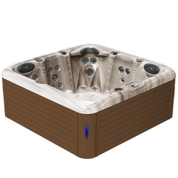 Spa ogrodowe 5 miejscowe  40 dysz 200x200x84cm akryl  cappucino obudowa kawa