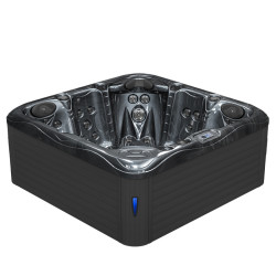 Spa ogrodowe 5 miejscowe  40 dysz 200x200x84cm akryl czarna fala  ,obudowa antracyt
