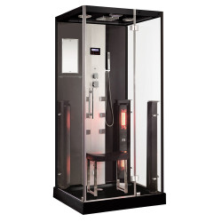 Kabina prysznicowa  sauna na podczerwień, parowa Sylwia  black 100X90X215CM