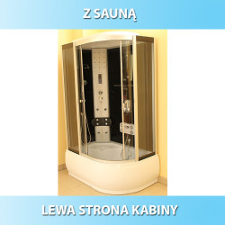 Kabina z Hydromasażem WSH7106LS 120x80 lewa sauna