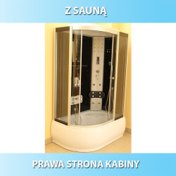 Kabina z Hydromasażem WSH7106RS 120x80 prawa sauna
